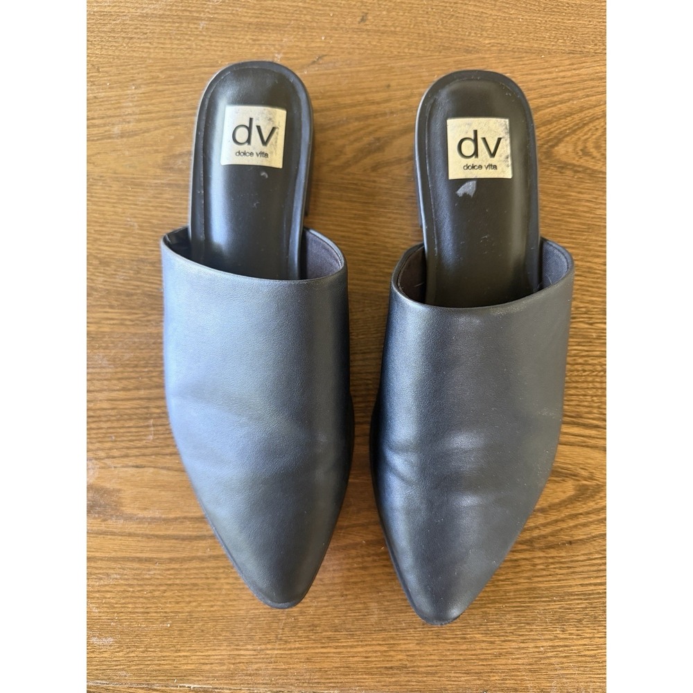 DV by Dolce Vita Ianthe Pointed Toe Mules - Black - Size 8